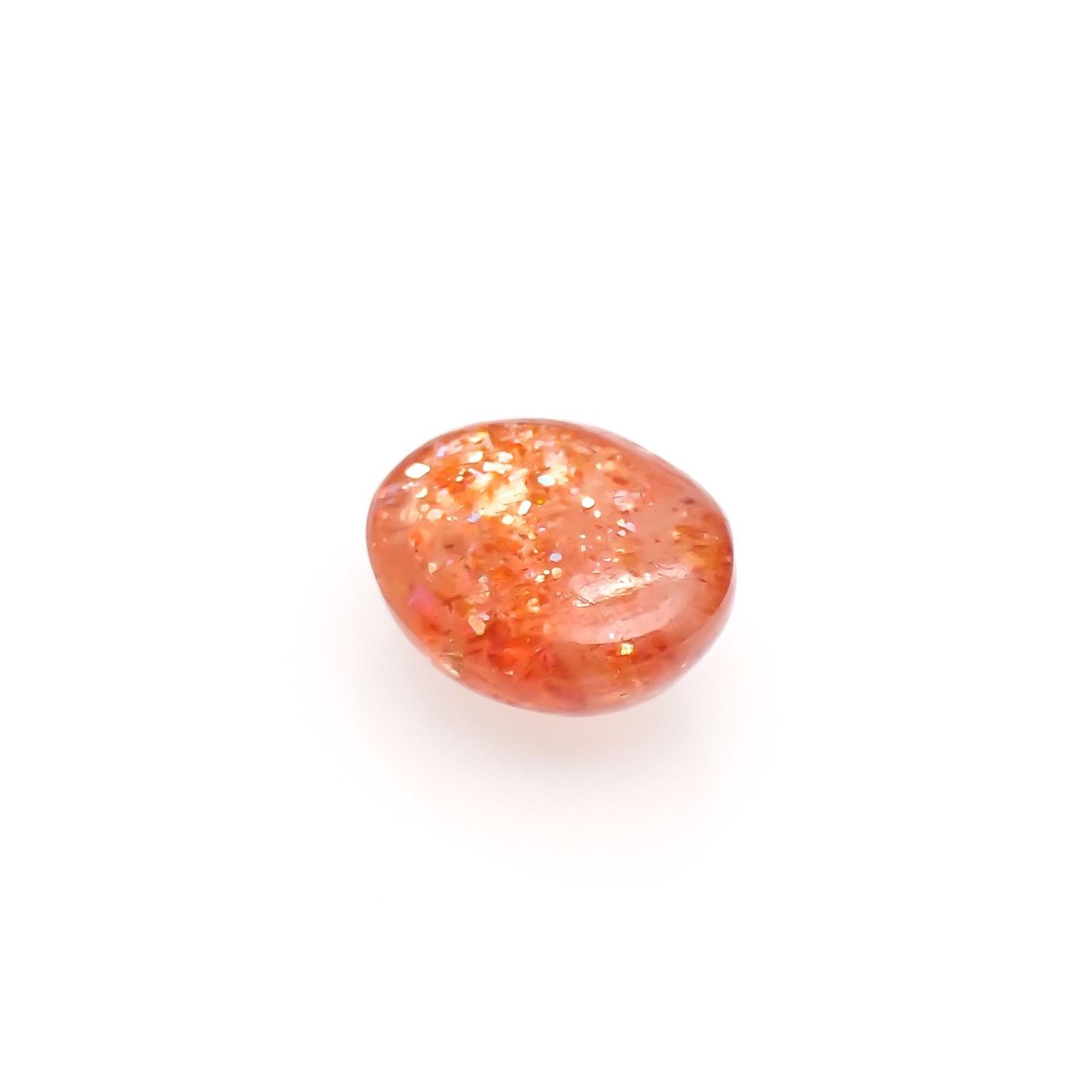 イリュージョンサンストーン(宝石名フェルドスパー) タンザニア産 識別済 3.01ct / 10.2x8.1mm前後 [211013341]