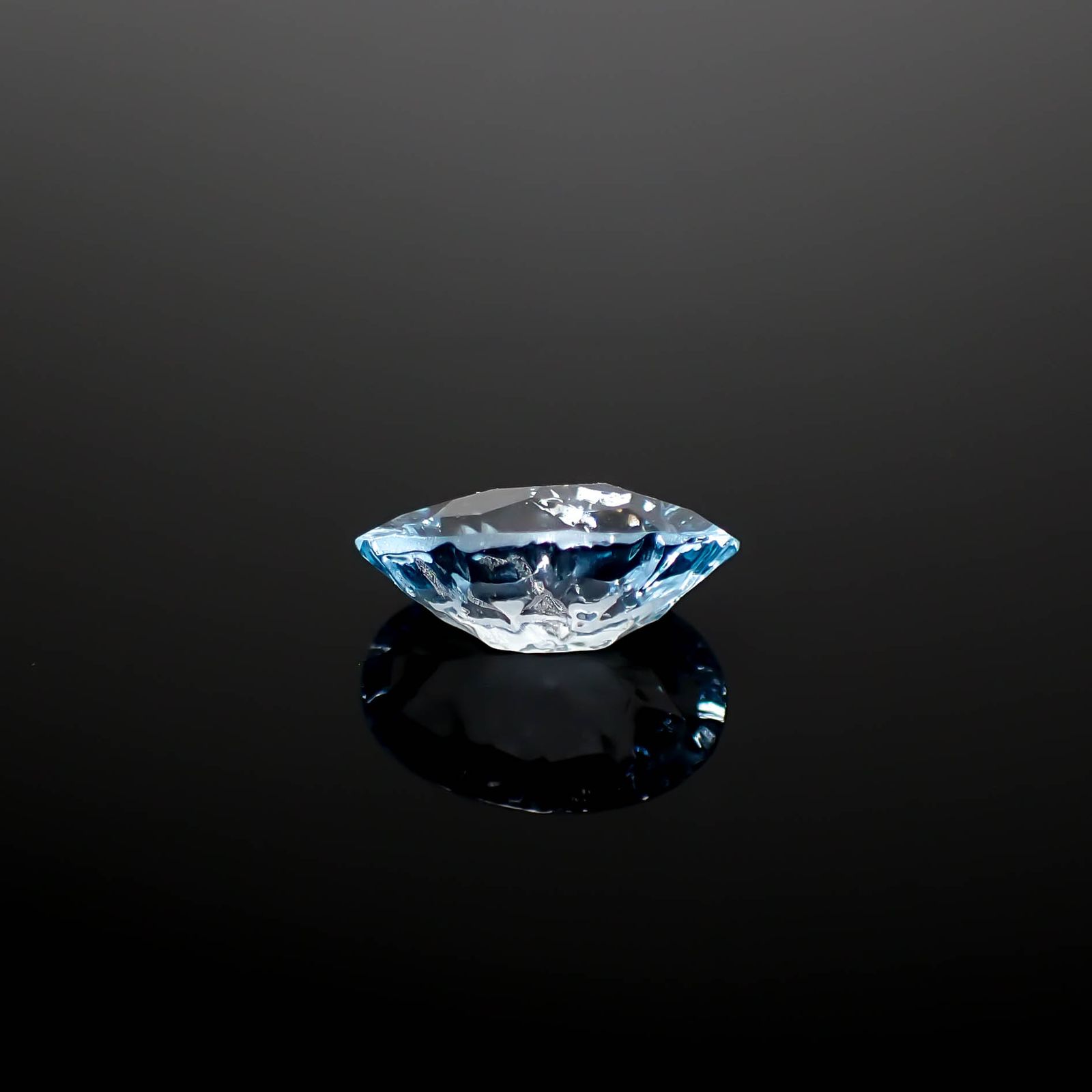 ◇カスタムカット◇ブルートパーズ ブラジル産 3.58ct [241029252]12x8.1mm前後
