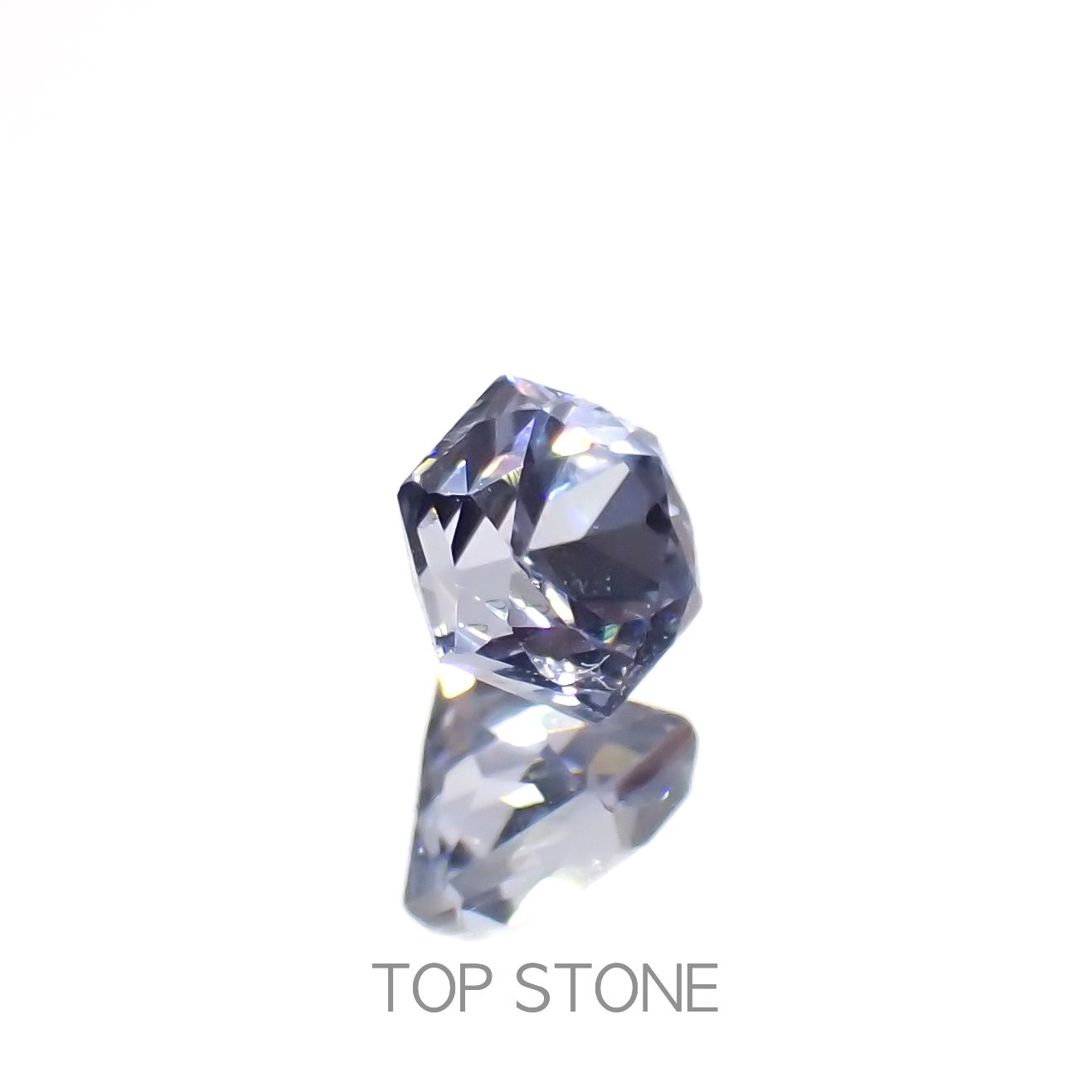 ◇ヘキサゴンカット◇ラベンダースピネル(宝石名スピネル)ビルマ/マダガスカル産 0.46ct 識別済[230220655]4x4mm前後