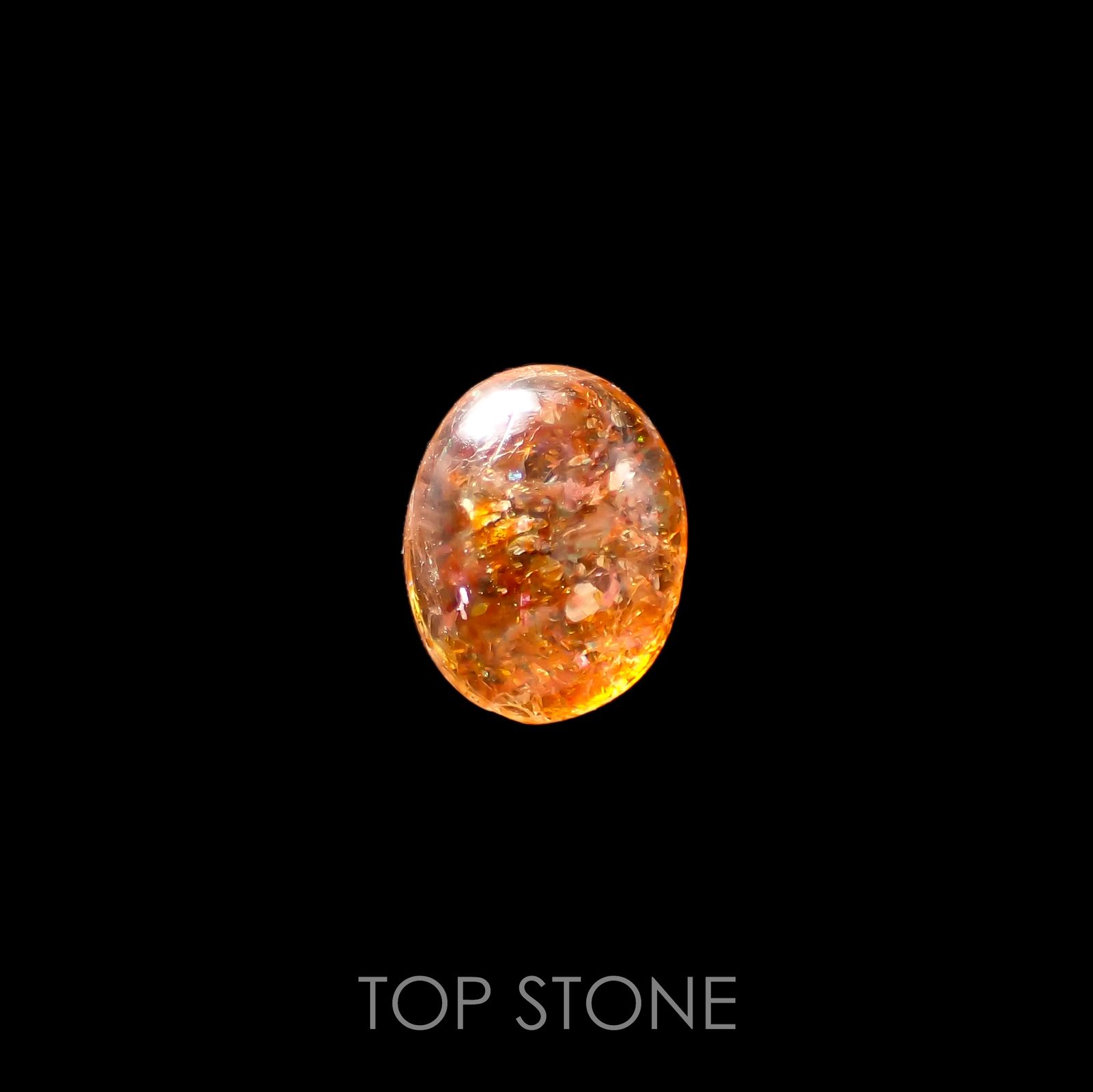 イリュージョンサンストーン(宝石名フェルドスパー) タンザニア産 2.18ct 識別済[211013337]9.9×7.8mm前後