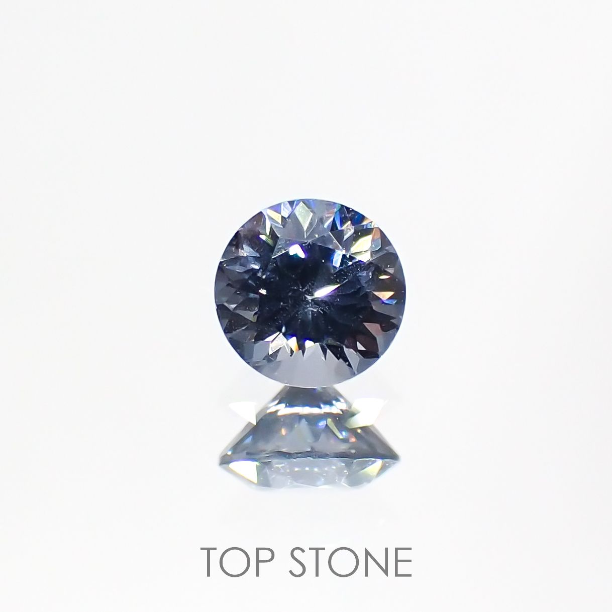 グレイッシュブルースピネル ビルマ産 ルース 0.31ct[210913139]4×4mm前後