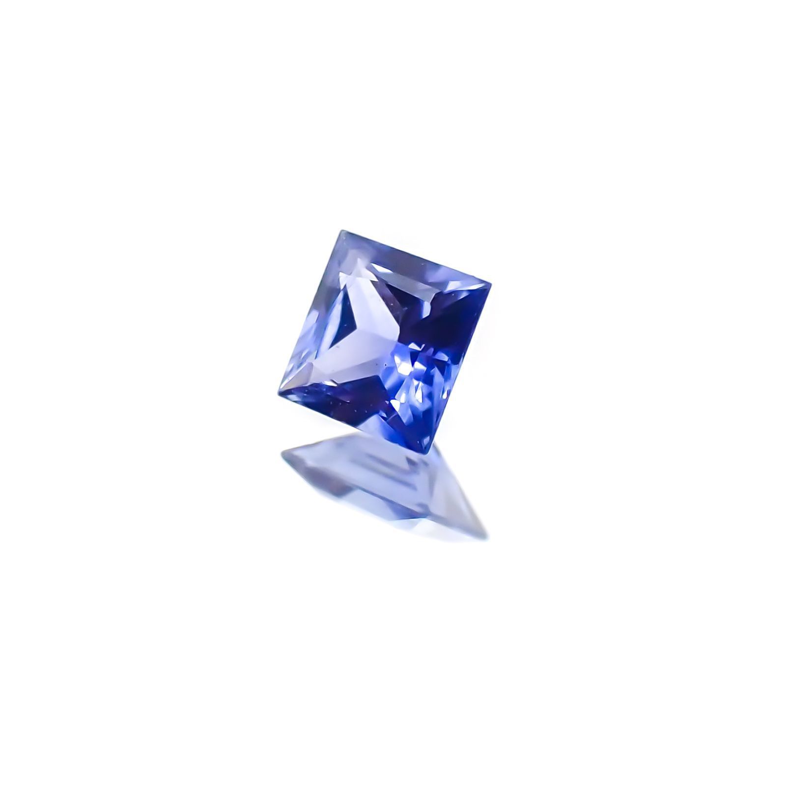 ◇プリンセスカット◇サファイア(宝石名サファイア)スリランカ産 0.12ct 識別済[230622459]2.8x2.7mm前後