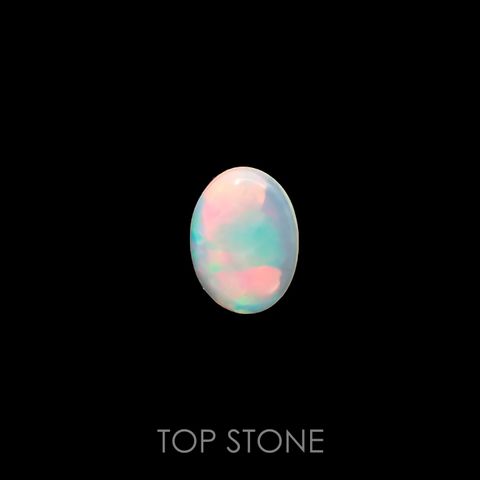 オパール(宝石名オパール) オーストラリア産 0.45ct 識別済[210711328]7.2×5.4mm前後
