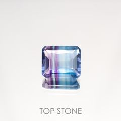 パーティカラーフローライト(宝石名フルオライト)ブラジル産 5.42ct 識別済[220115076]11.2x9.2mm前後