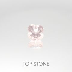 <ランダムセレクト1個販売> ◇クローバーカット◇ローズクォーツ ブラジル産 0.87ct前後[20085371]5.8×5.8mm前後