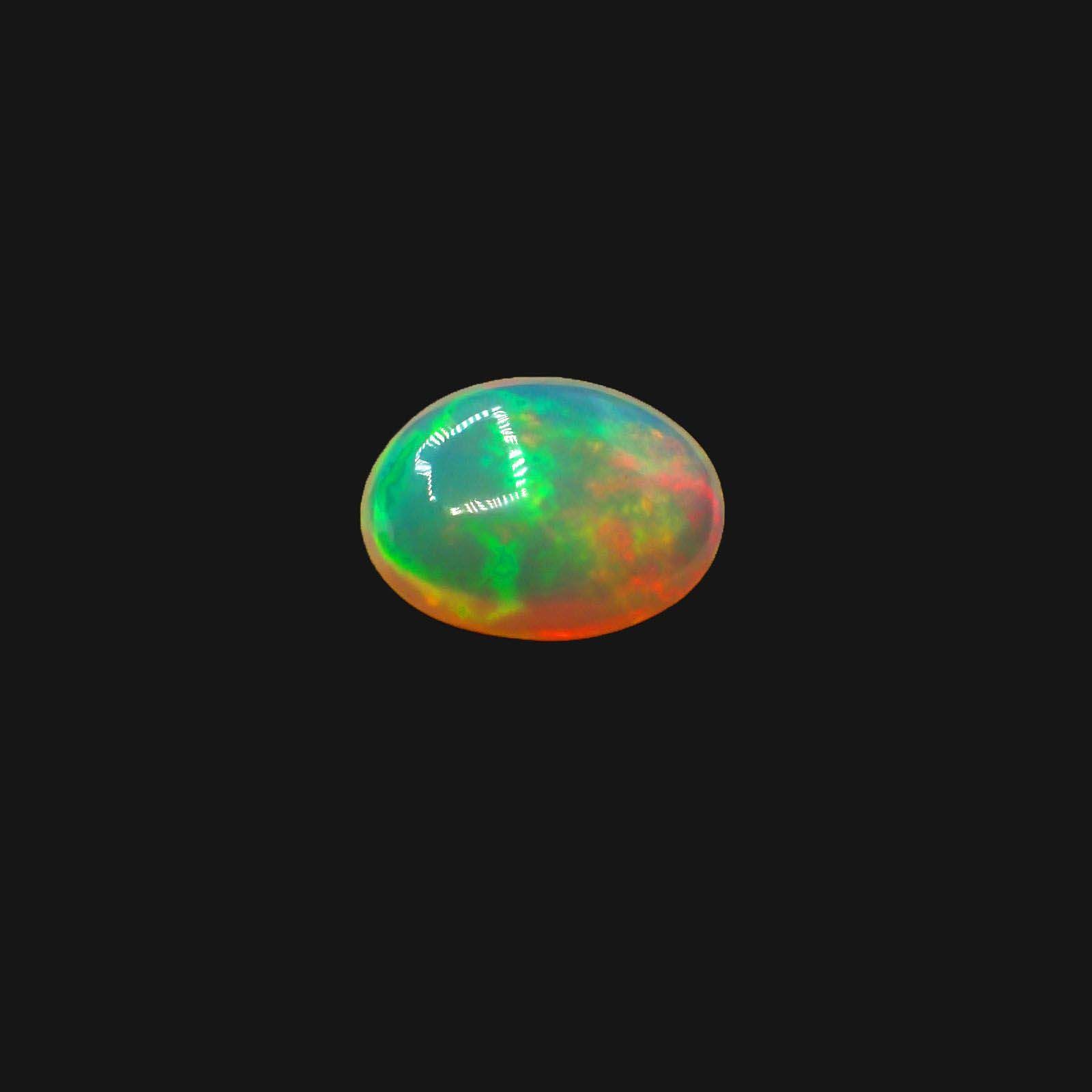 エチオピアオパール(宝石名オパール)エチオピア産 4.369ct ソ付(彩珠)[230722911]16.2x12.4mm前後