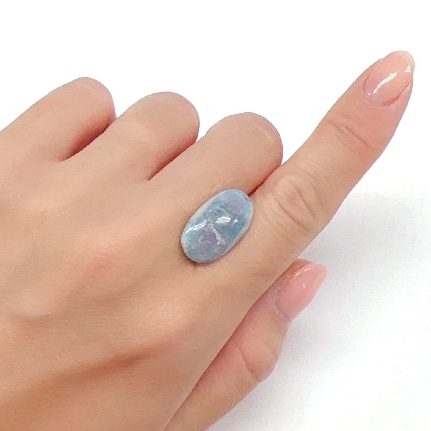 パライバトルマリンインクォーツ ブラジル産 9.87ct[240427094]19.9x11.3mm前後