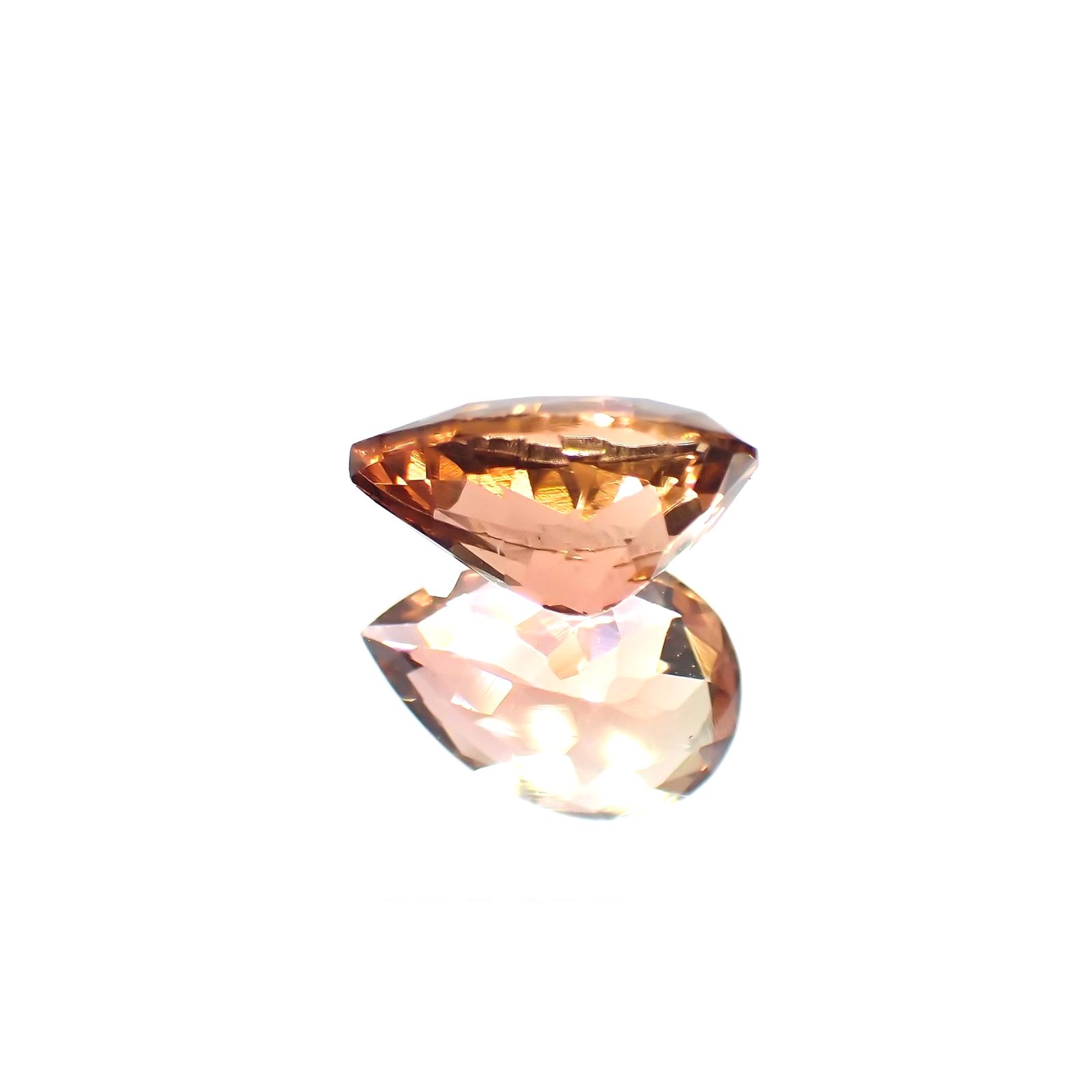 バイカラートルマリン(宝石名バイカラー・トルマリン) コンゴ民主共和国産 1.970ct ソ付(彩珠)[211013602]10.2×7mm前後