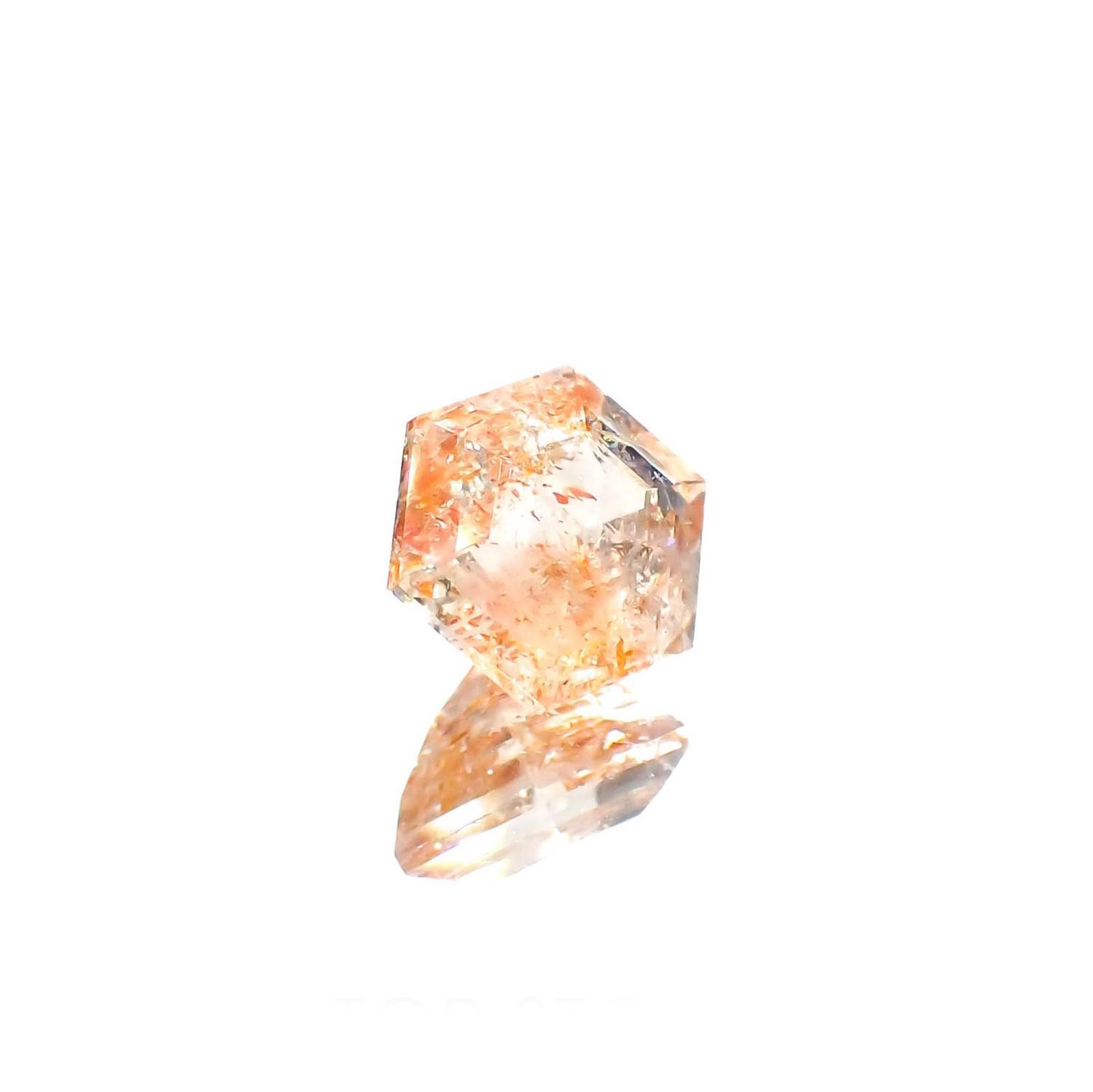 ◇ヘキサゴンカット◇イリュージョンサンストーン タンザニア産 1.32ct / 6.8x6.6mm前後 [230320952]