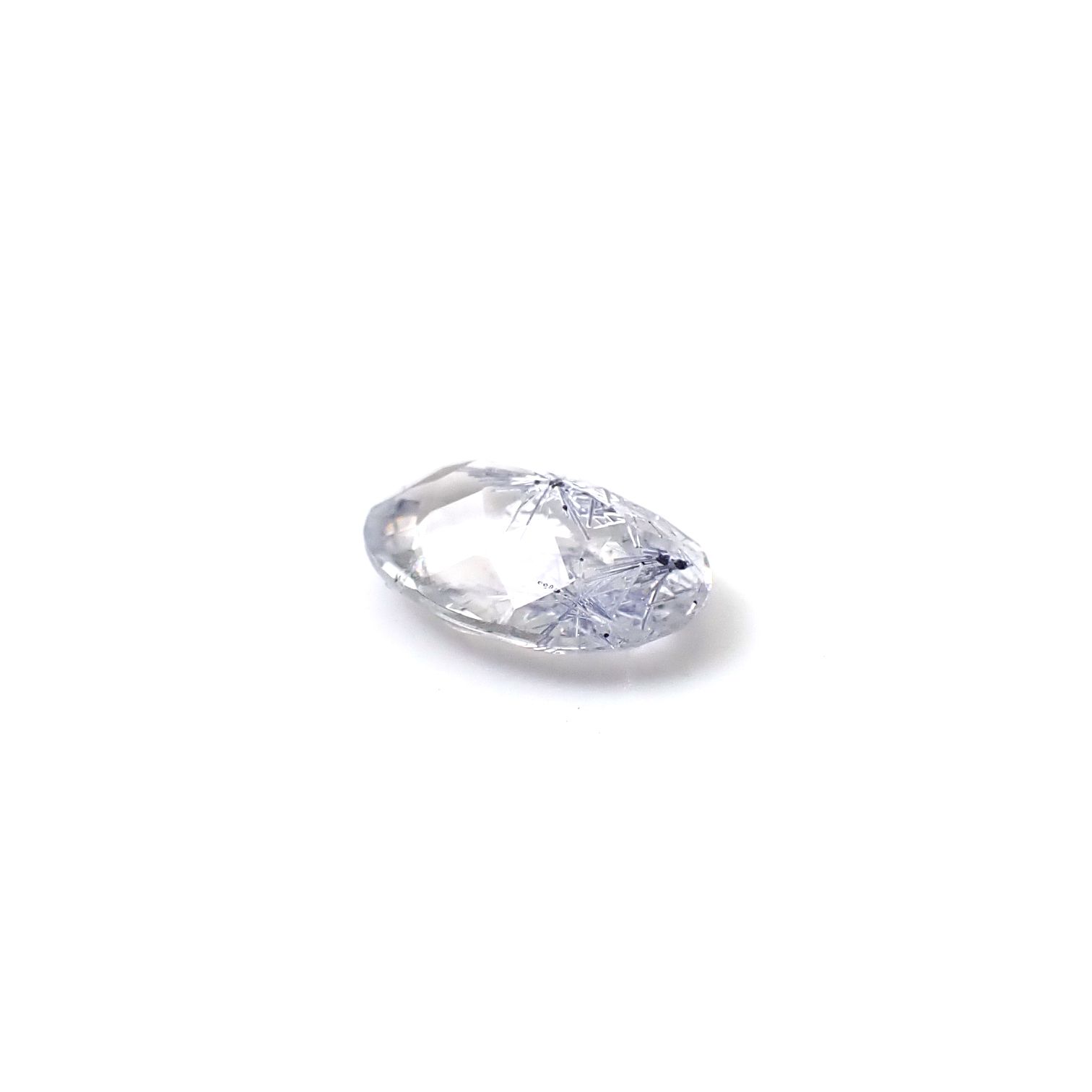 デュモルチェライトインクォーツ ブラジル産 1.18ct / 8.9x6.3mm前後 [260331844]