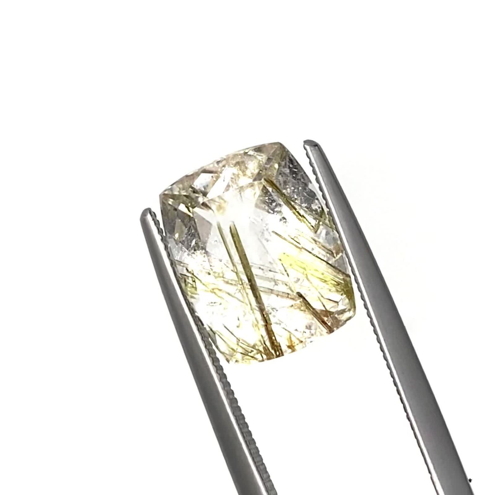 エピトードインクオーツ エピドートインクォーツ ブラジル産 4.49ct [240427295]11.6x9