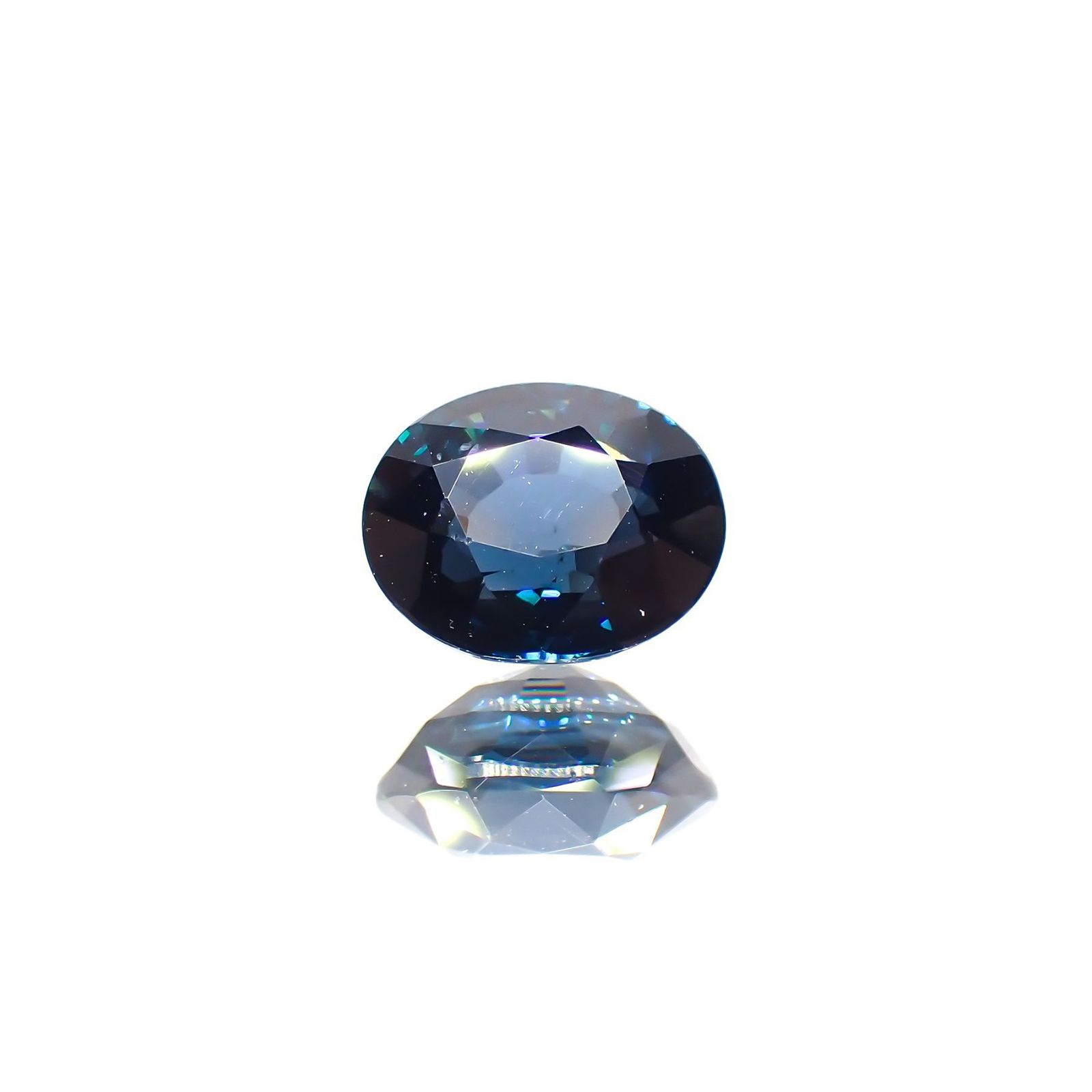 コバルトブルースピネル(宝石名ブルー・スピネル)スリランカ産 日独鑑付 1.378ct / 7.16x5.82mm前後 [260717240]