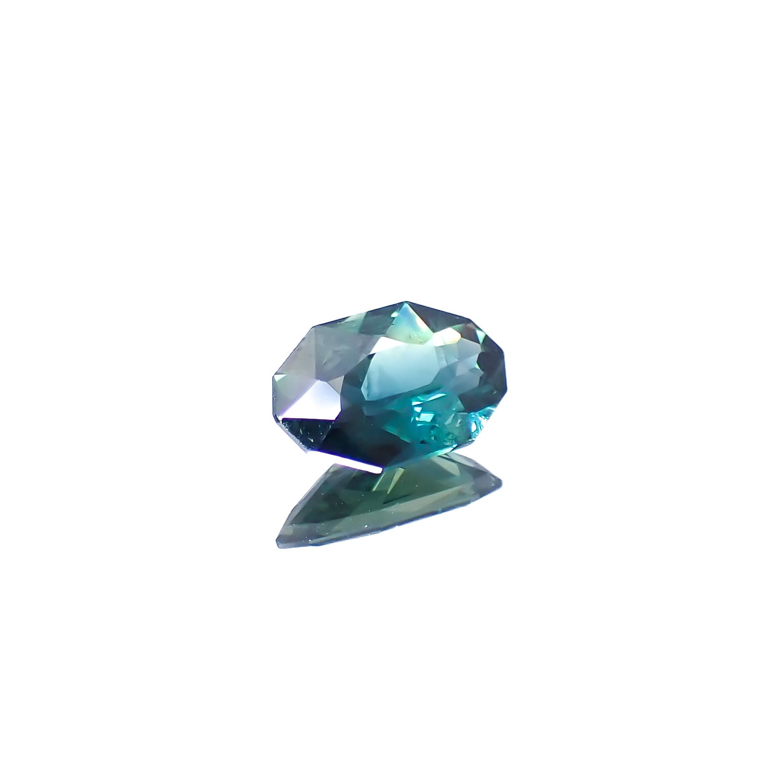 ◇カスタムカット◇バイカラーサファイア オーストラリア産 1.55ct [250229829]9.2x5.9mm前後