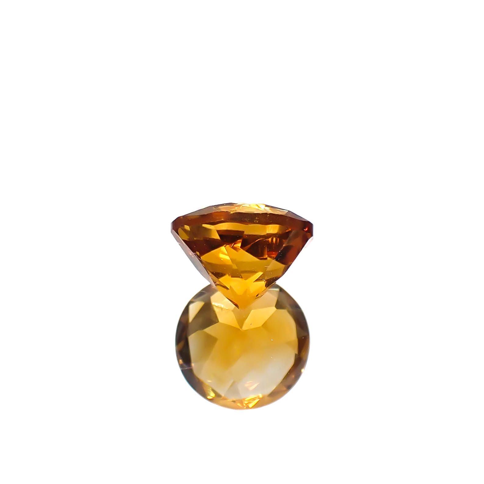 マデイラシトリン ブラジル・ミナスジェライス州産 1.29ct [250630574]7.1x7.1mm前後