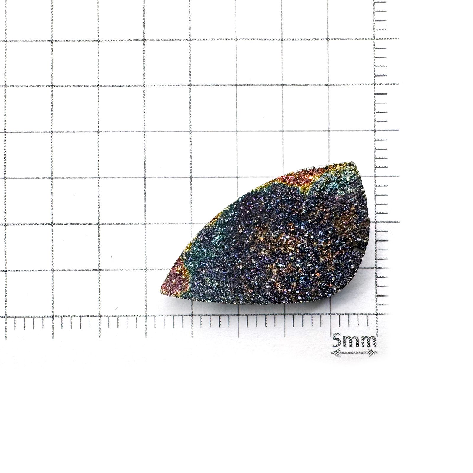 ◇フリーフォーム◇レインボーパイライト 原石 ロシア産 12.03ct[240326425]23.1x13.3mm前後