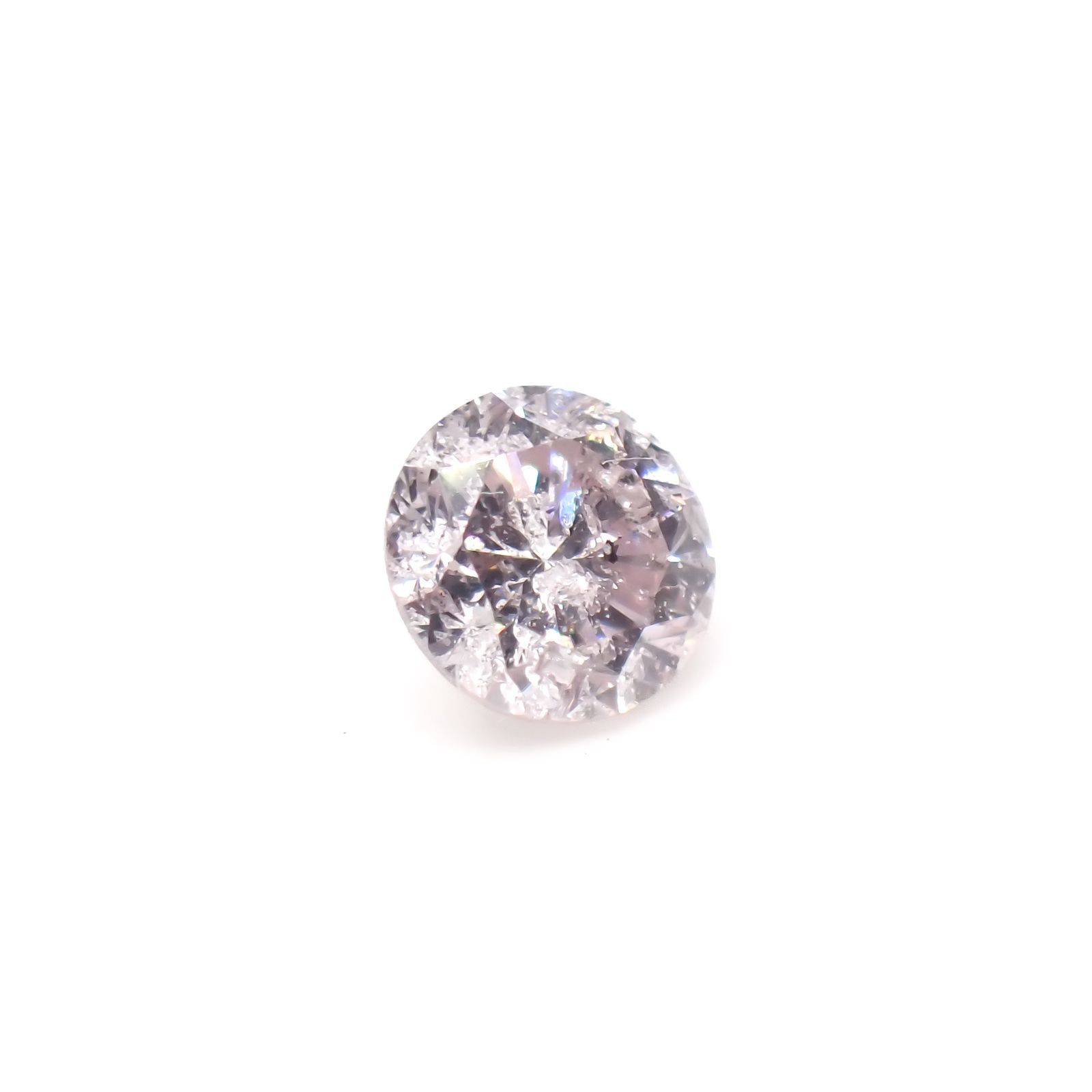 ピンクダイヤモンド (宝石名ダイアモンド)I-2 / VERY LIGHT PURPLISH PINK 0.074ct ソ付(CGL)[220716976]2.58x2.62mm前後
