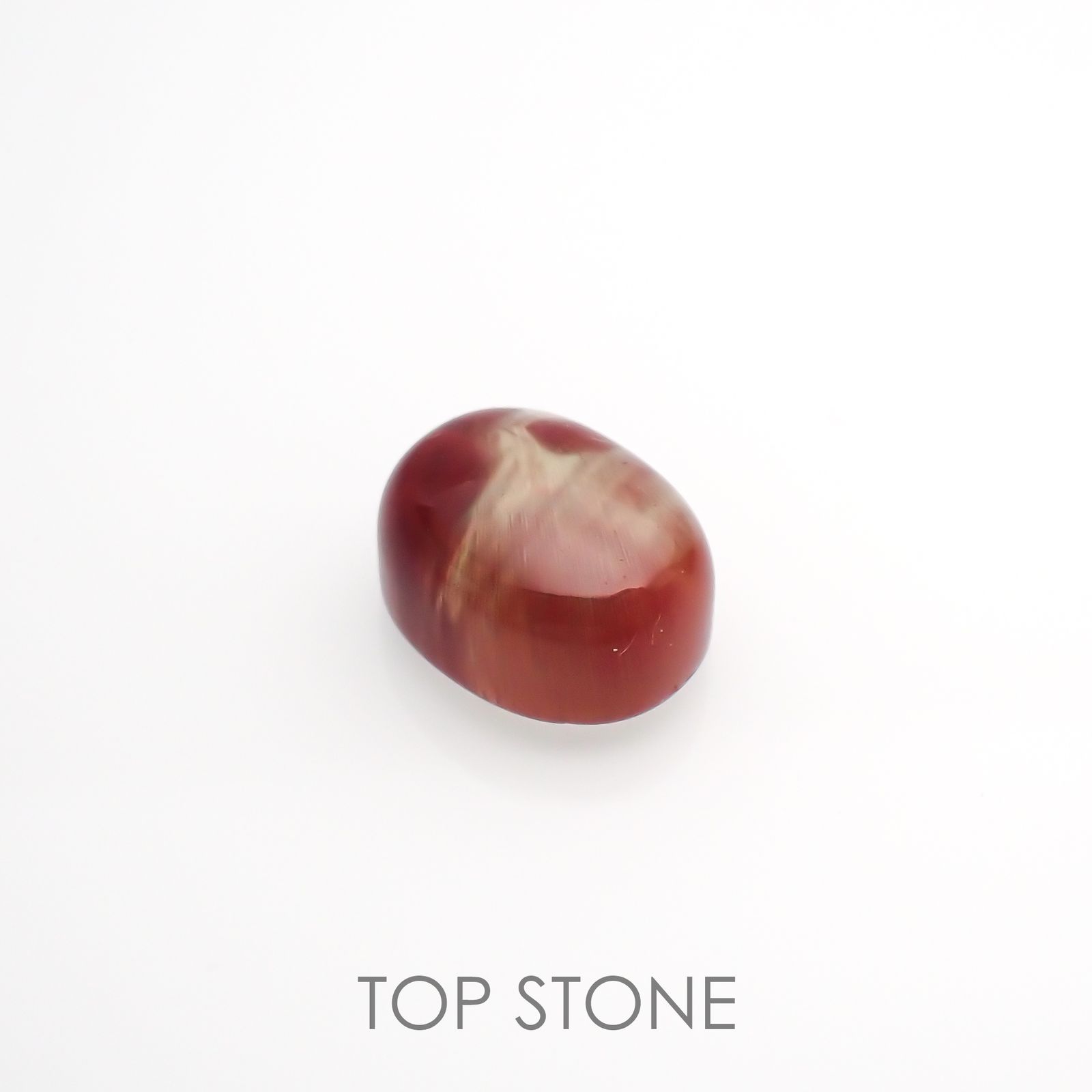 バイカラーアンデシン(宝石名アンデシン)チベット産 2.86ct 識別済[220114690]9.3x7.2mm前後