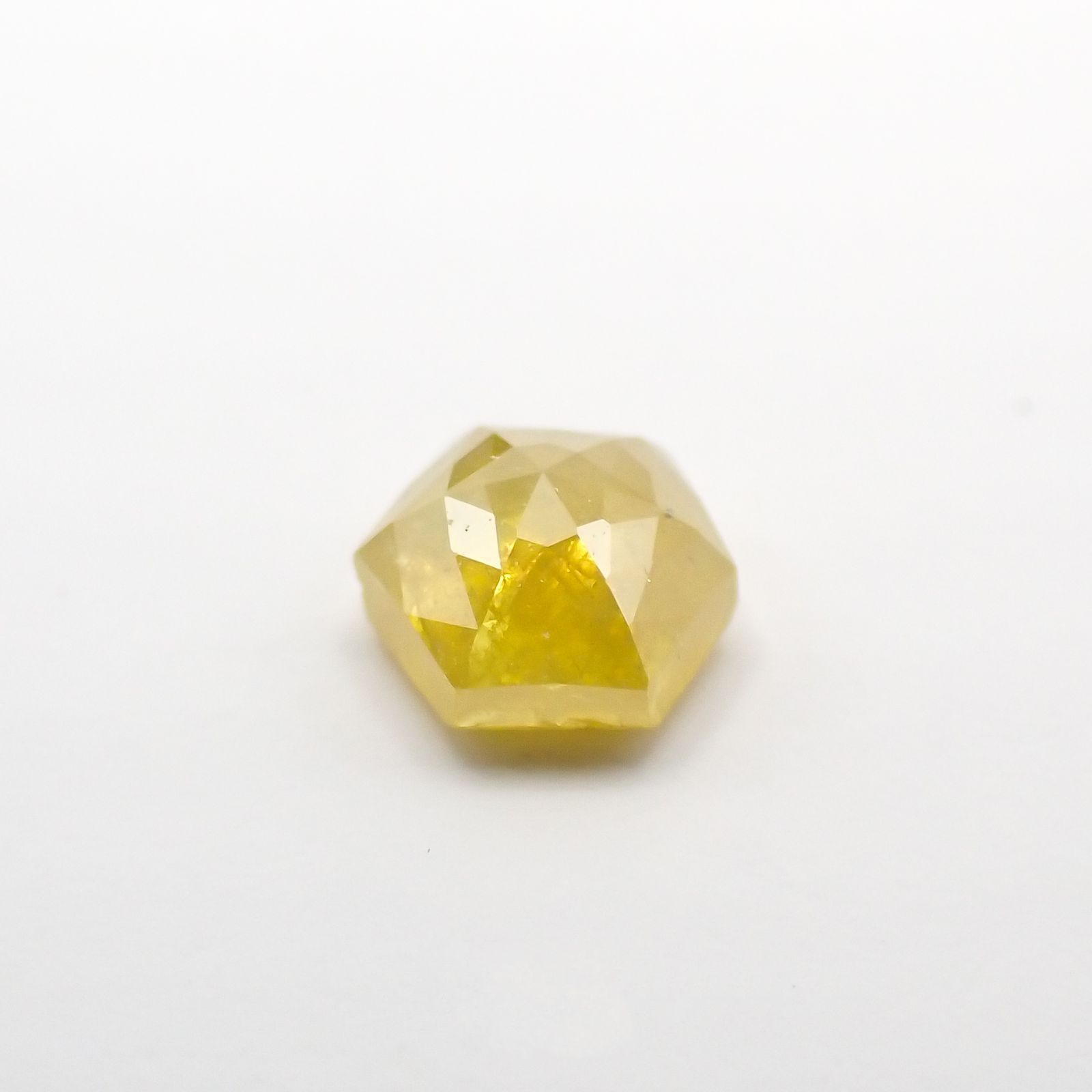 ◇ヘキサゴンアンティークカット◇イエローダイヤモンド ルース 0.2ct[210611068]3.1×3mm前後