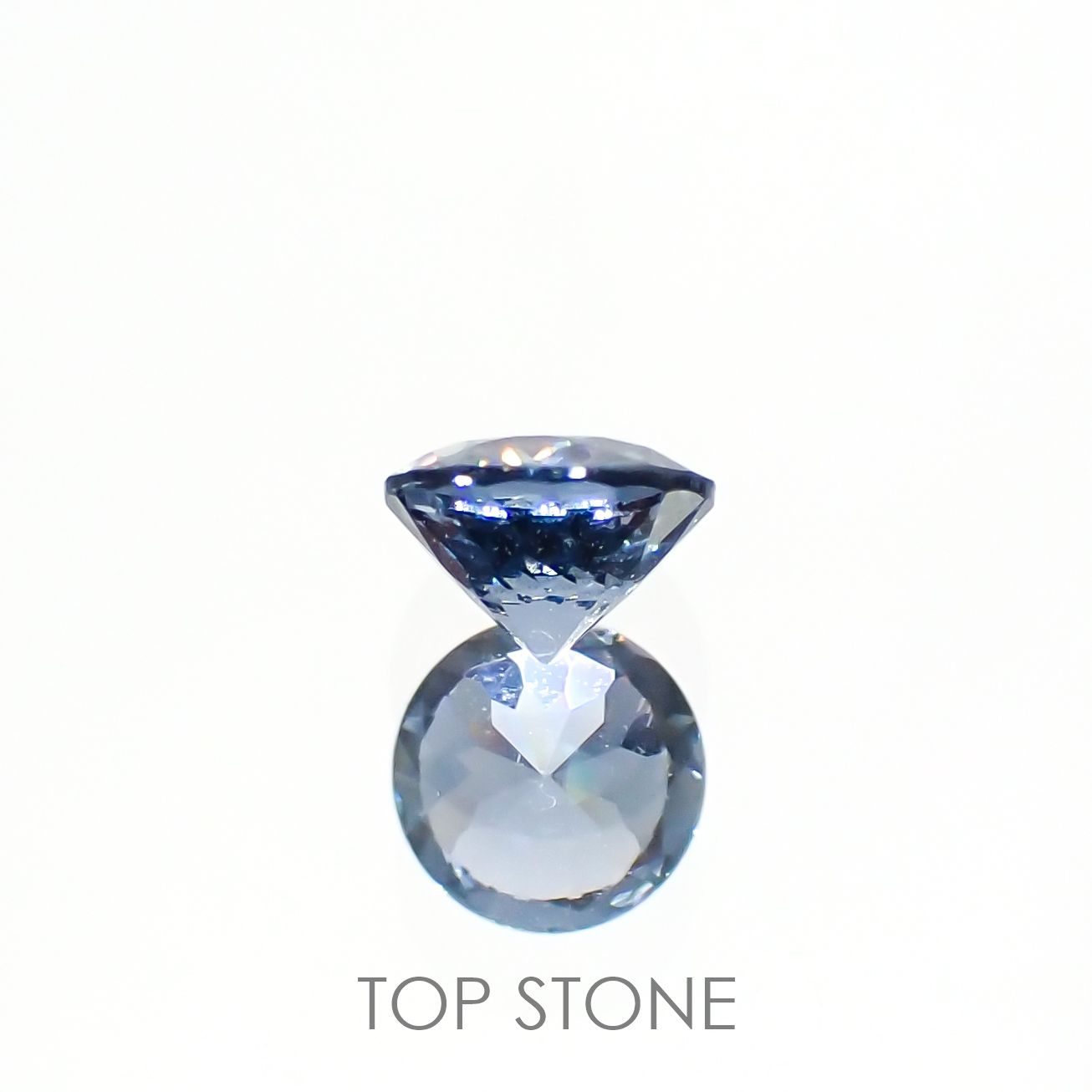 グレイッシュブルースピネル ビルマ産 ルース 0.38ct[210913140]4.4×4.4mm前後