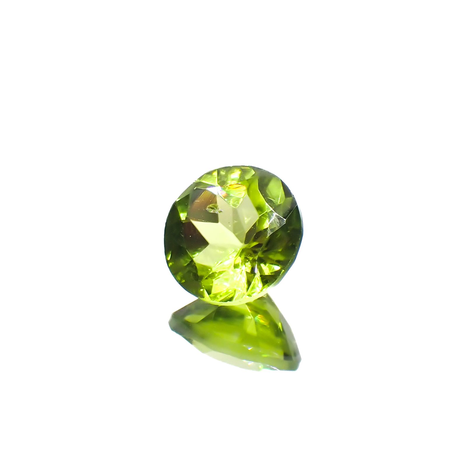 リリーパッドペリドット アメリカ・アリゾナ州産 2.17ct [231224597]7.9x7.9mm前後