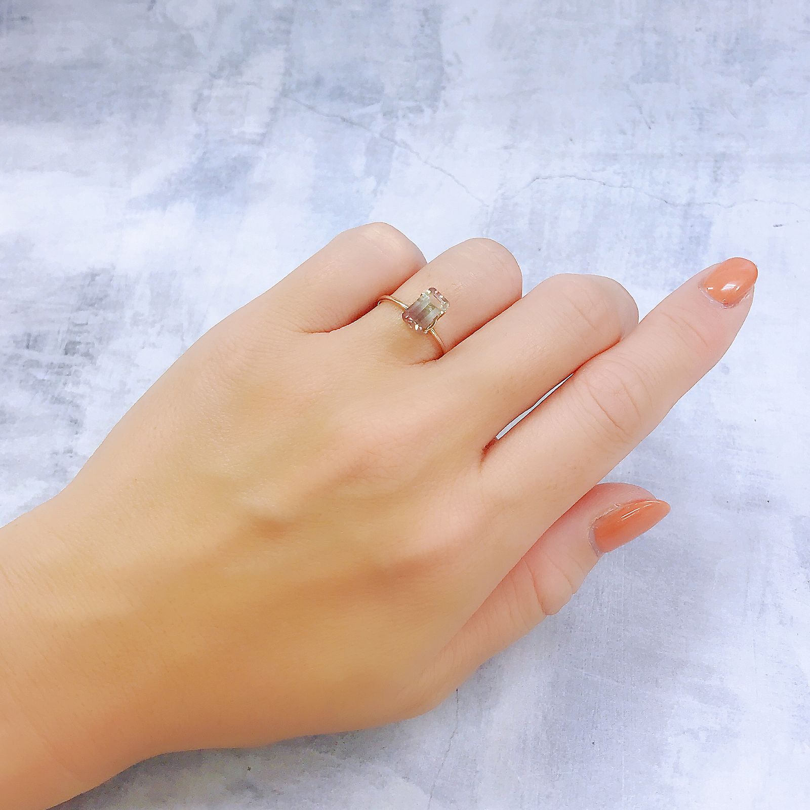 バイカラーオレゴンサンストーン アメリカ・オレゴン州産 1.27ct[221018707]8.5x5mm前後