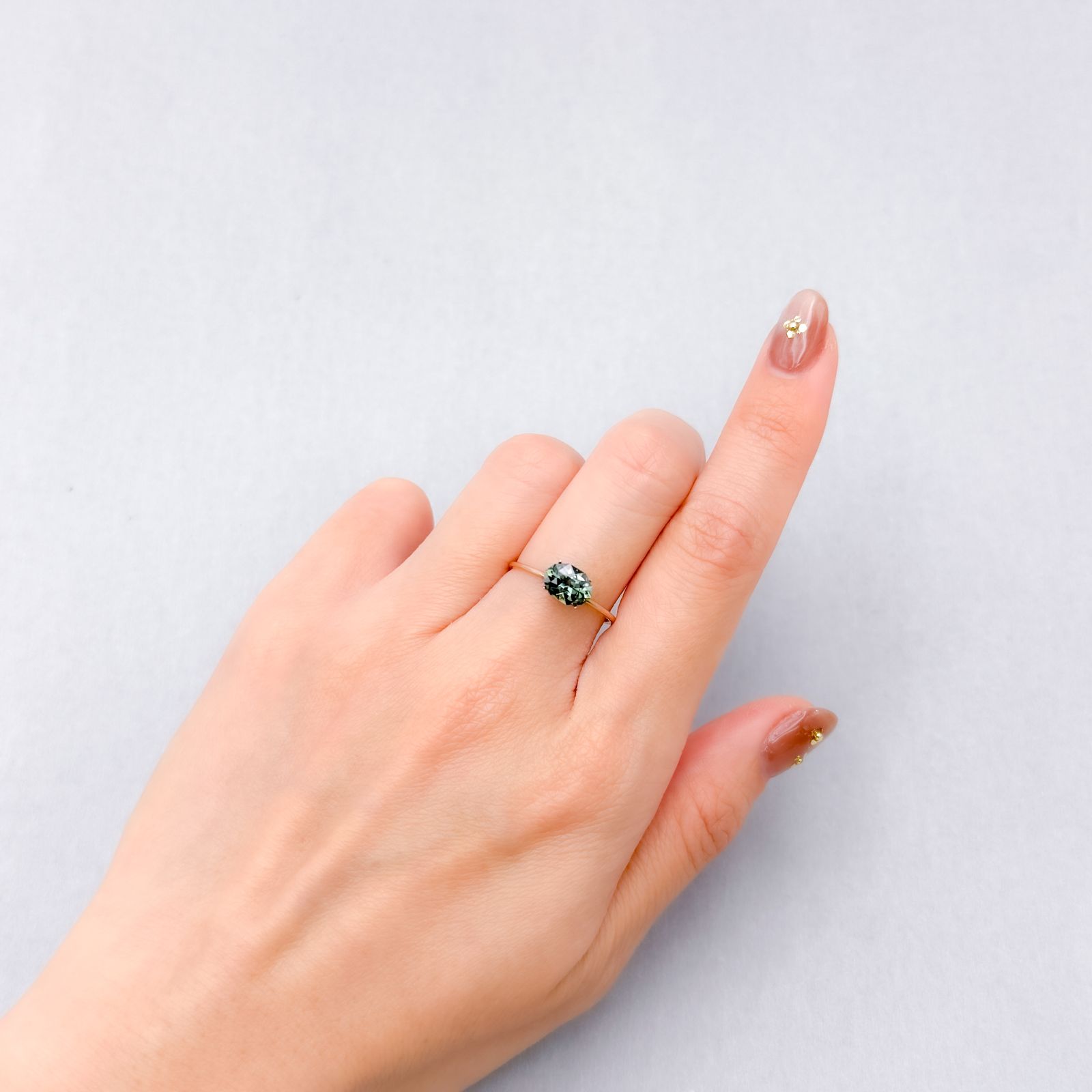 ◇カスタムカット◇バイカラーサファイア オーストラリア産 1.27ct [250229826]7.9x5.5mm前後