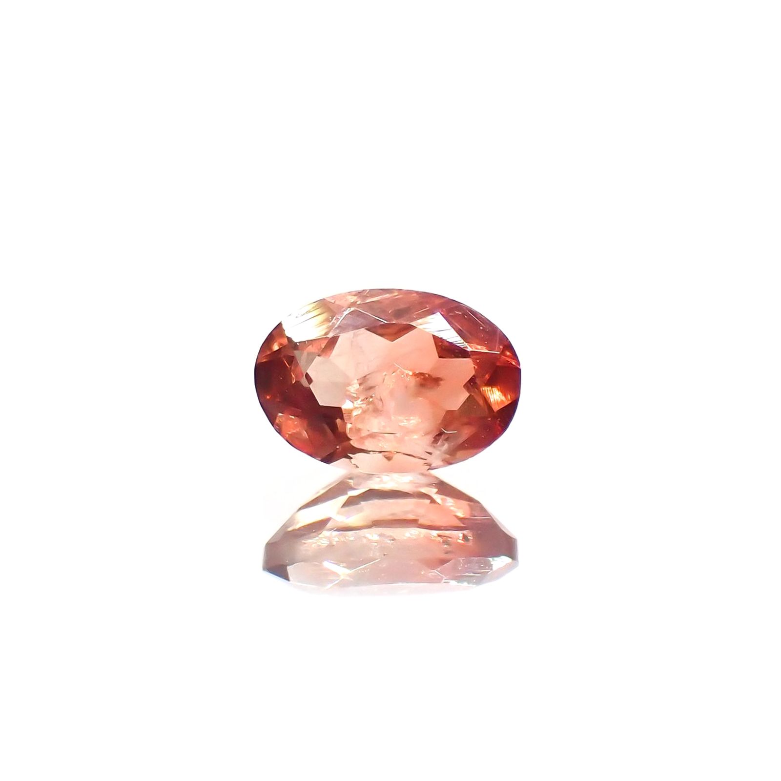 バイカラーアンデシン(宝石名アンデシン)チベット産 識別済 0.61ct / 6.5x4.5mm前後 [220115272]