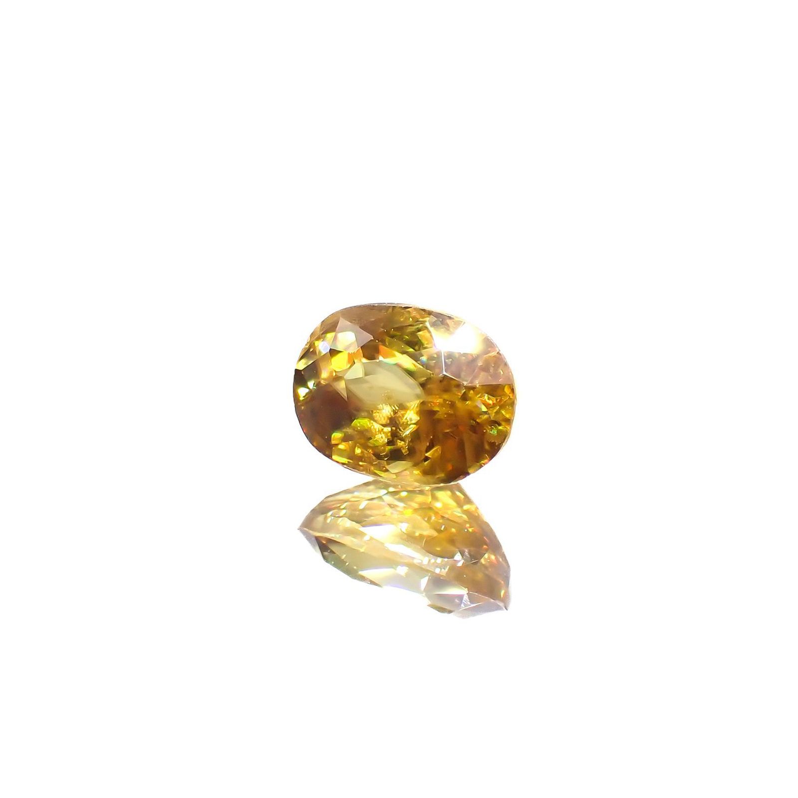 ゴールデンスフェーン(宝石名スフェーン)ナミビア産 1.19ct 識別済[220616572]7x5.2mm前後