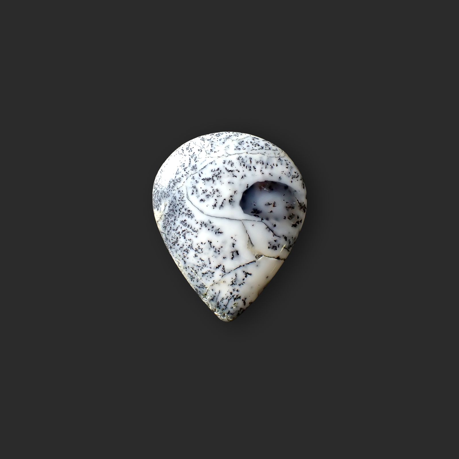 デンドリチックオパール ブラジル産 32.69ct [250931115]31.8x25.6mm前後