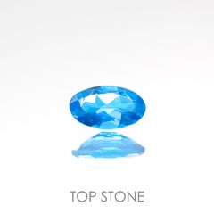 ネオンブルーアパタイト(宝石名アパタイト) ブラジル産 0.20ct 識別済[210712564]5×2.8mm前後