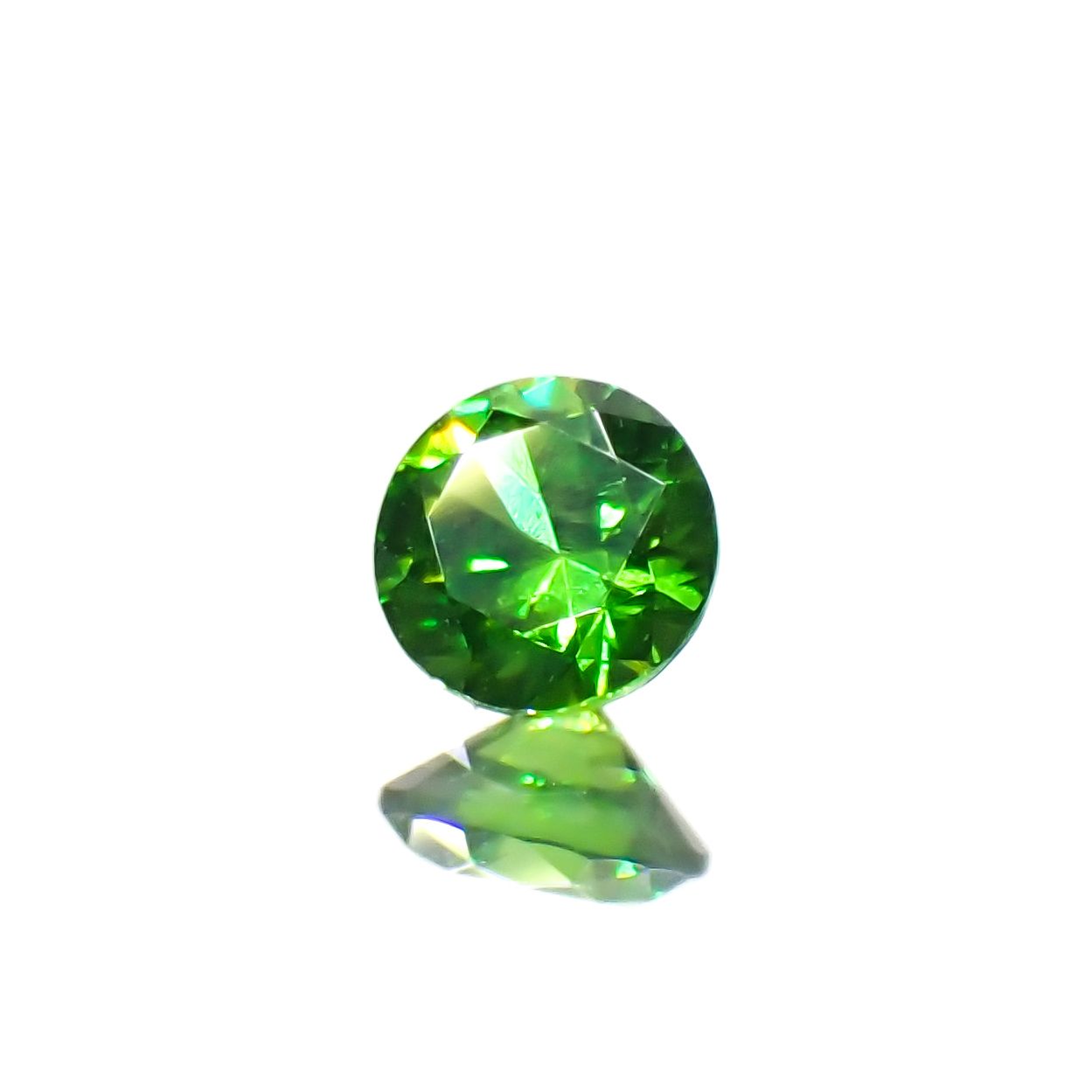 デマントイドガーネット(宝石名デマントイド・ガーネット)ロシア産 0.13ct 識別済[230622498]3.1x3mm前後