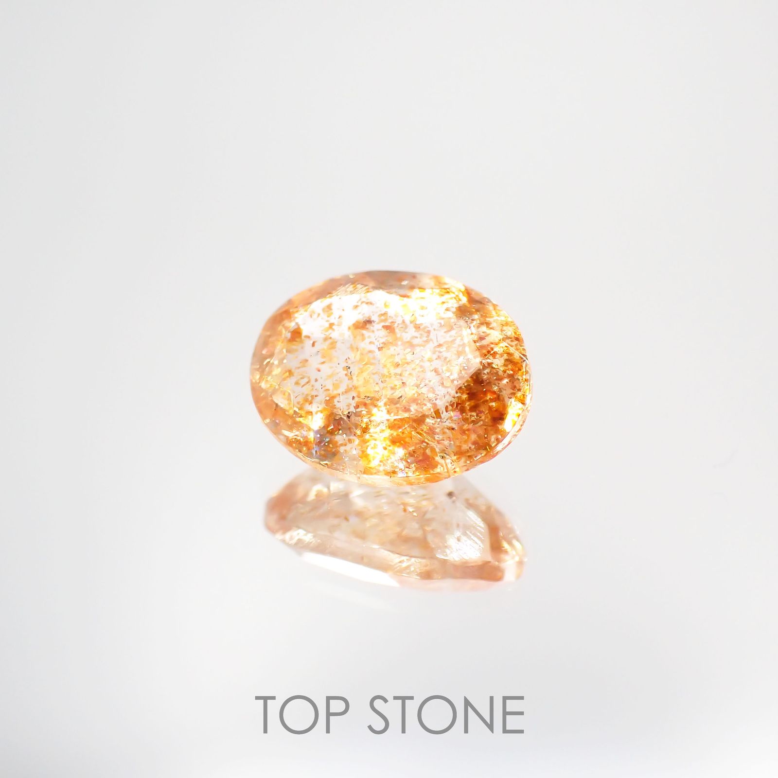 イリュージョンサンストーン インド産 1.73ct[221219255]9.1x7.3mm前後