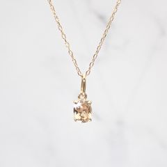 ペンダント空枠：石留め▶インペリアルガーネット（お客様製作例）