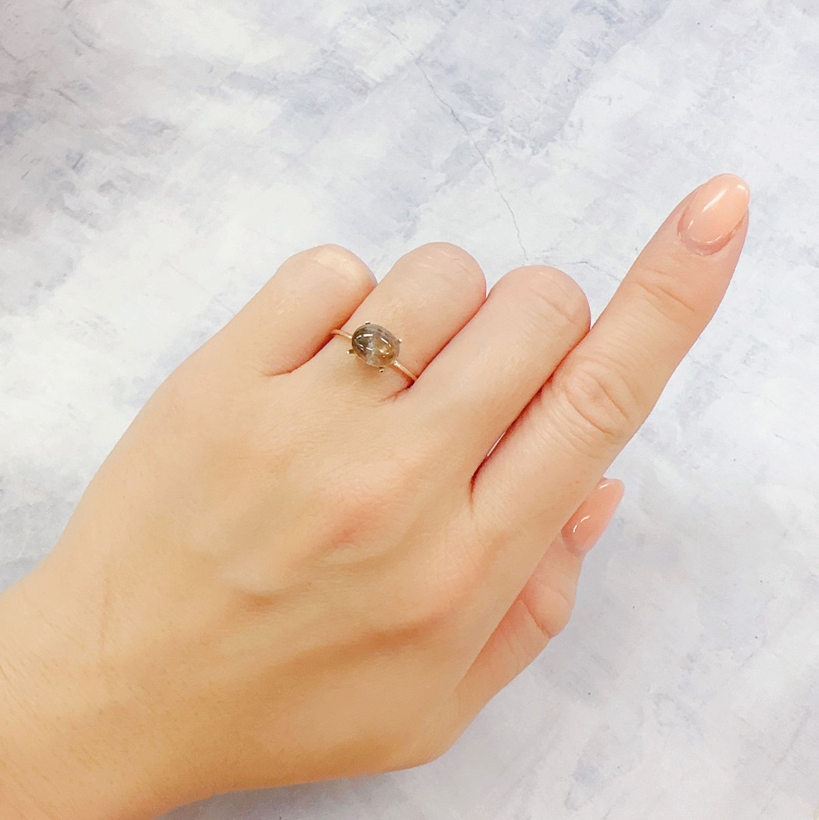 アベンチュリンアクアマリン ナイジェリア産 1.88ct[230119774]8.2x6.3mm前後