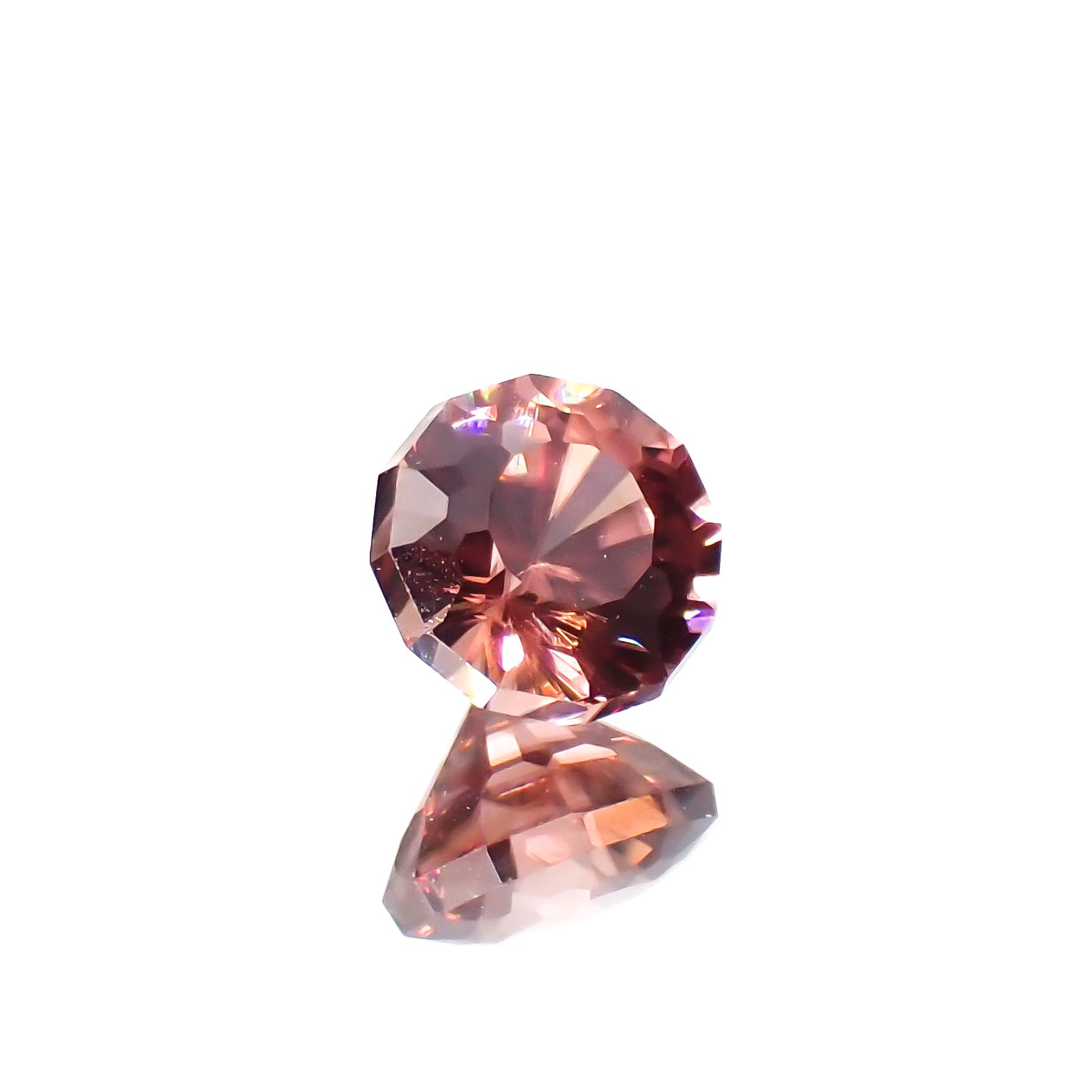 ◇カスタムカット◇ピンクジルコン スリランカ/カンボジア産 0.75ct[230421819]4.8x4.8mm前後