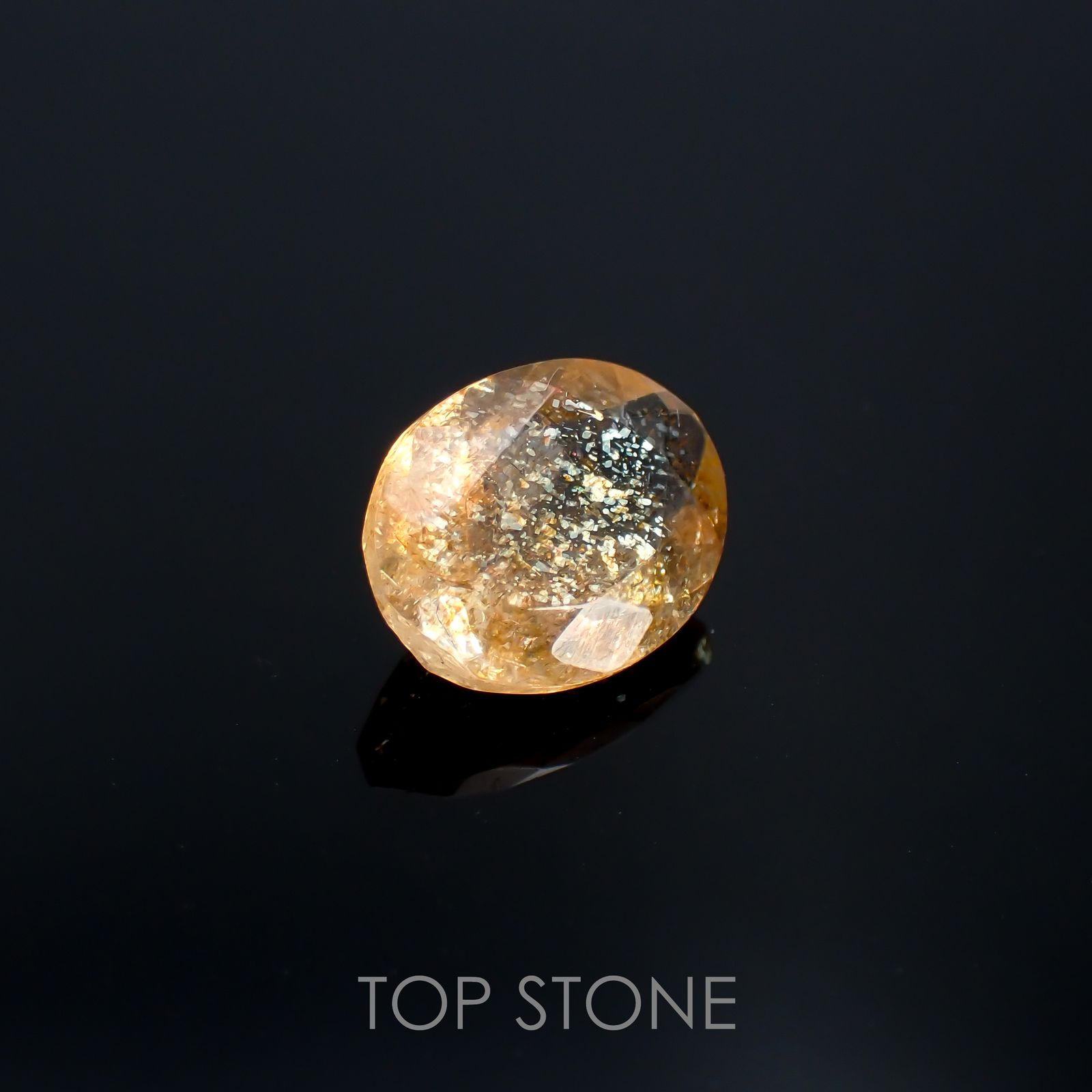 イリュージョンサンストーン インド産 1.61ct[221219253]8.9x7mm前後