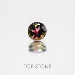 バイカラートルマリン ブラジル産 ルース 0.23ct[21049011]3.4×3.4mm前後