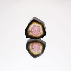 ウォーターメロントルマリン(宝石名トルマリン) ブラジル産 原石・結晶 3.48ct 識別済[21019629]11.1×10.9mm前後