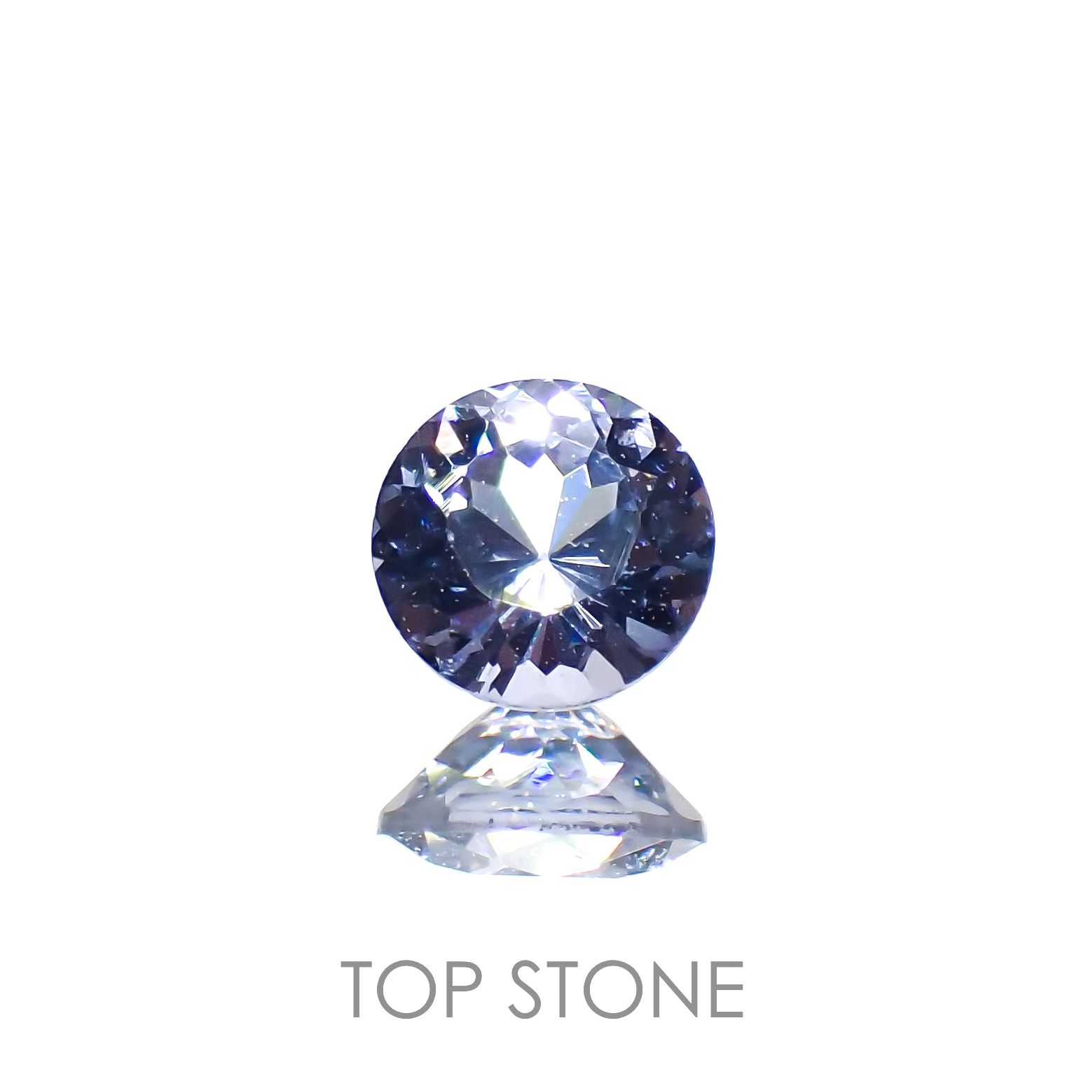グレイッシュブルースピネル(宝石名スピネル)ビルマ/マダガスカル産 0.22ct 識別済[221219510]3.7x3.7mm前後