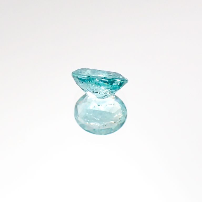 パライバトルマリン(宝石名トルマリン/別名パライバ・トルマリン) ブラジル産 0.286ct ソ付(宝貴協)[20106448]4.7×3.9mm前後