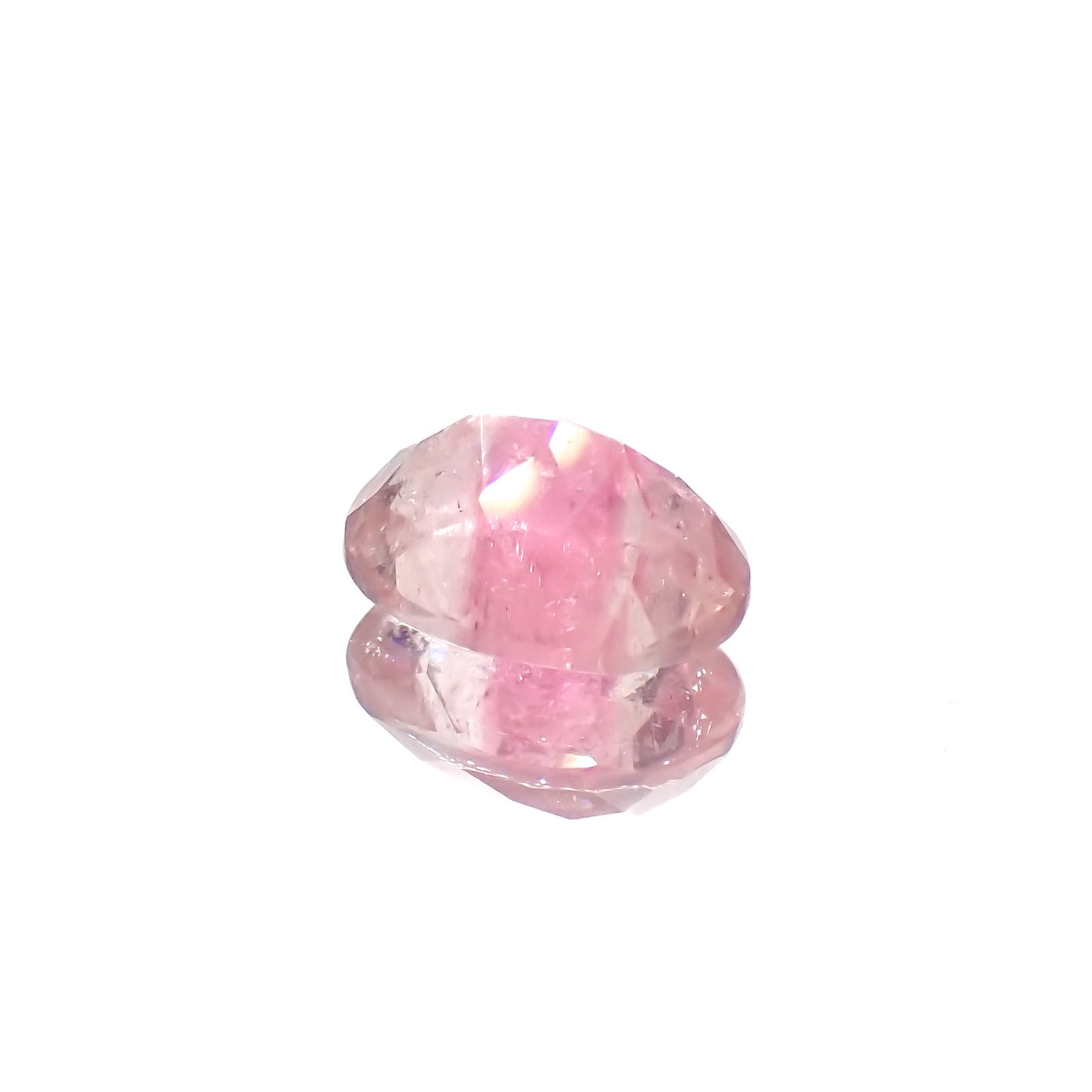 ピンククリスタルトルマリン(宝石名ピンク・トルマリン)コンゴ民主共和国産 1.38ct 識別済[230823229]8.2x6.1mm前後