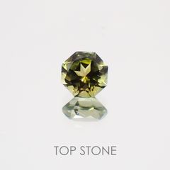 ◇オクタゴンカット◇オリーブグリーントルマリンSA(宝石名トルマリン) ブラジル/アフリカ産 0.29ct 識別済[21049169]4×4mm前後