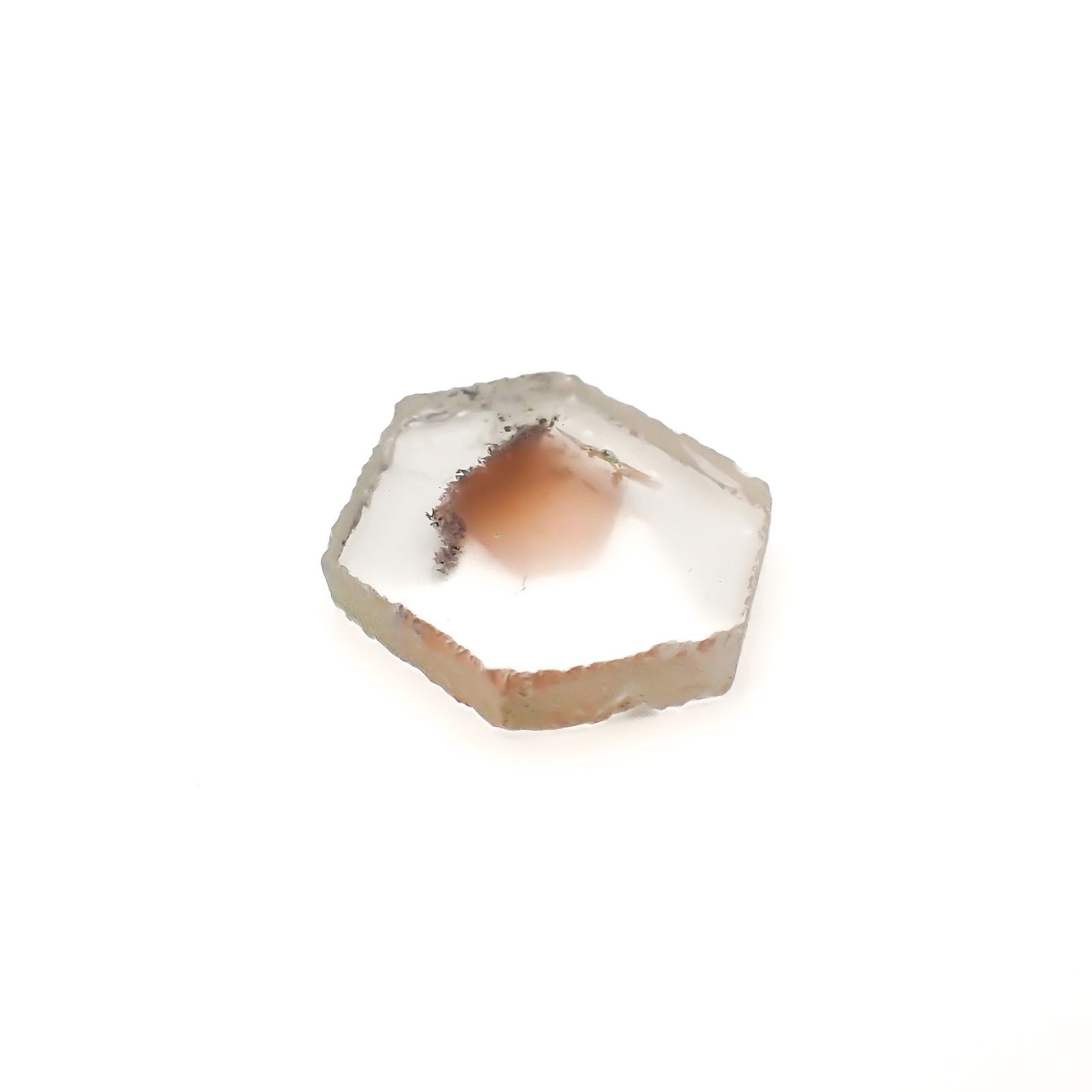 ファントムクォーツ 原石スライス ブラジル産 10.18ct[220716813]15.6x19.9mm前後