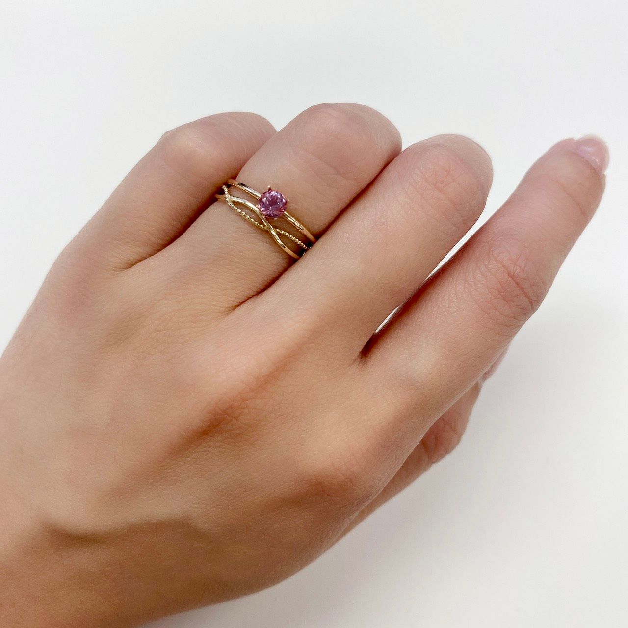 ホットピンクスピネル ビルマ産 ルース 0.36ct[210610009]4.2×4.2mm前後