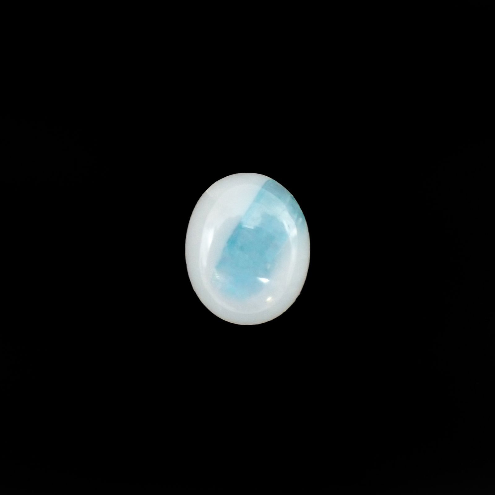 パライバトルマリンインクォーツ(宝石名トルマリンインクォーツ/別名パライバ・トルマリンインクォーツ) ブラジル産 4.038ct ソ付(宝貴協)[210611236]10.9×9.0mm前後