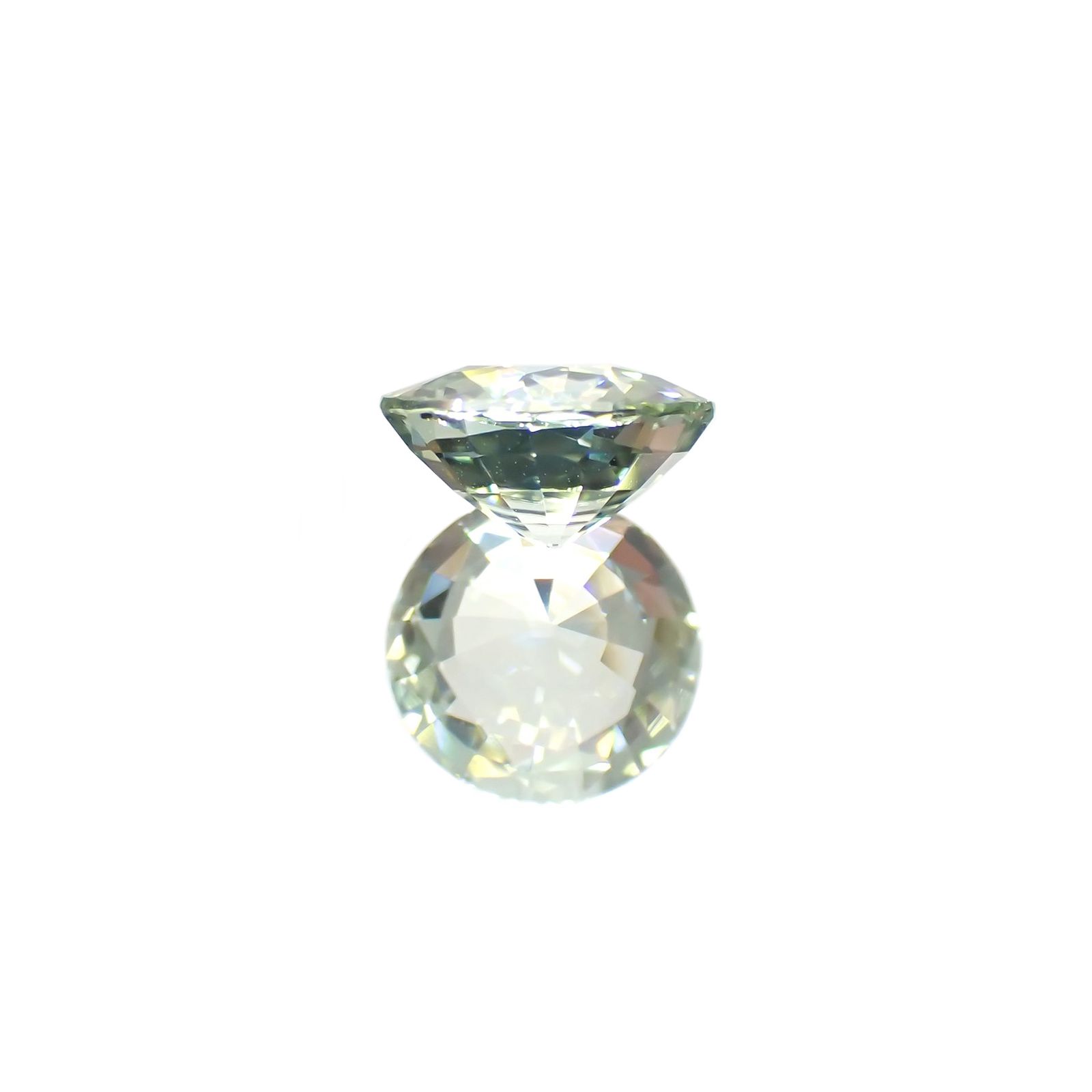 ミントトルマリン(宝石名ライトグリーン・トルマリン) ルワンダ産 1.244ct ソ付(彩珠)[210510004]7.3×7.2mm前後