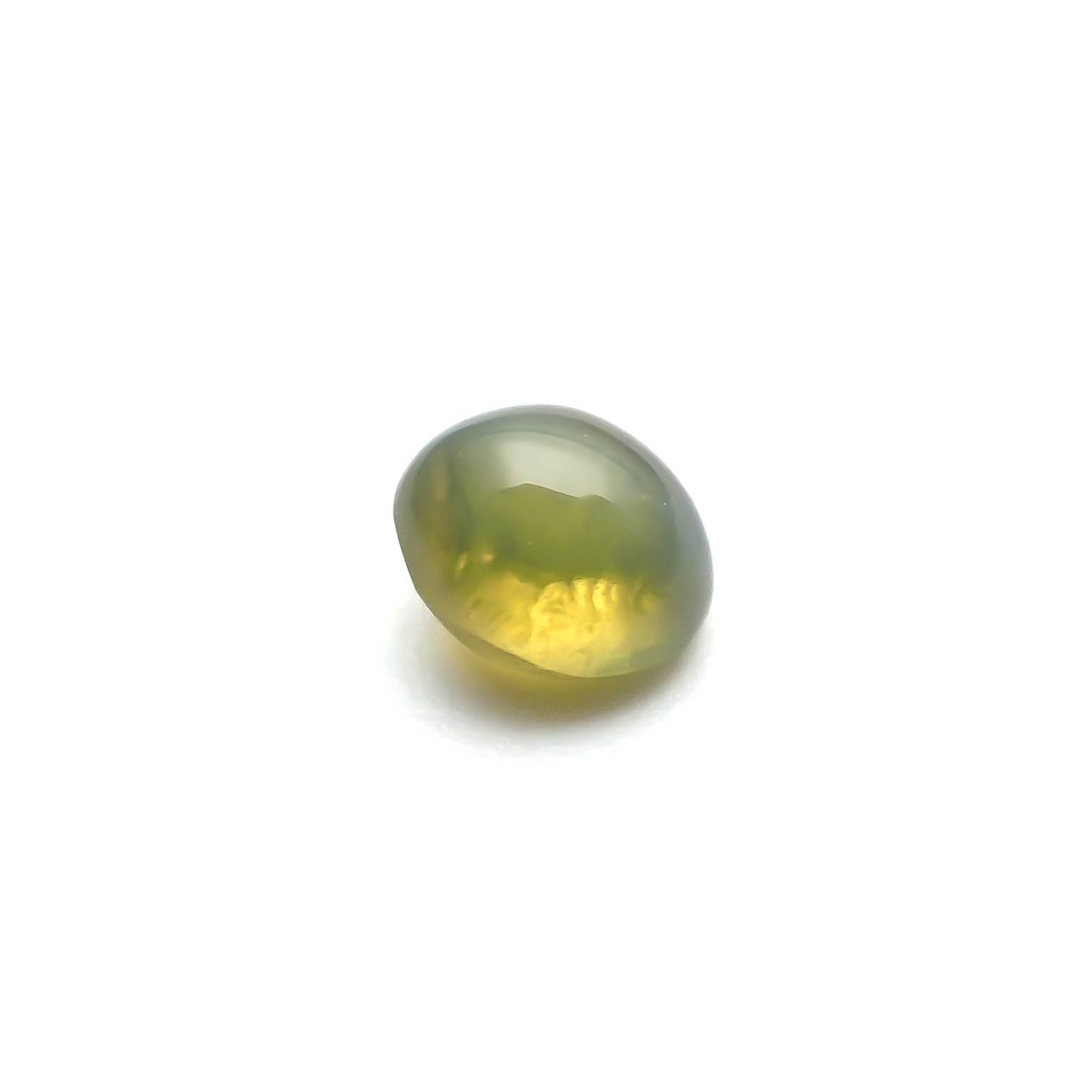 クリソベリルキャッツアイ(宝石名クリソベリル・キャッツアイ)スリランカ産 0.71ct 識別済[231225017]5x4.5mm前後