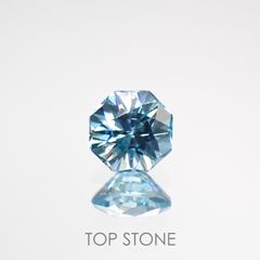 ◇オクタゴンカット◇ブルージルコン カンボジア産 ルース 0.73ct[210913358]4.9×4.9mm前後