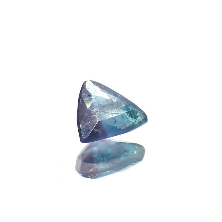 バイカラーパライバトルマリン 非加熱 ブラジル・バターリャ鉱山産 0.18ct[230220467]3.6x4.2mm前後