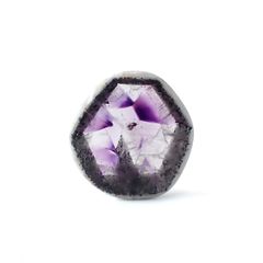 ◇フリーフォーム◇トラピッチェアメジスト 母岩付き ブラジル産 52.51ct [250730683]33.6x31.8mm前後
